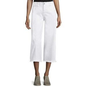 Current/Elliott Cropped Hampden High Waisted Trousers Pants Jeans White Size 30